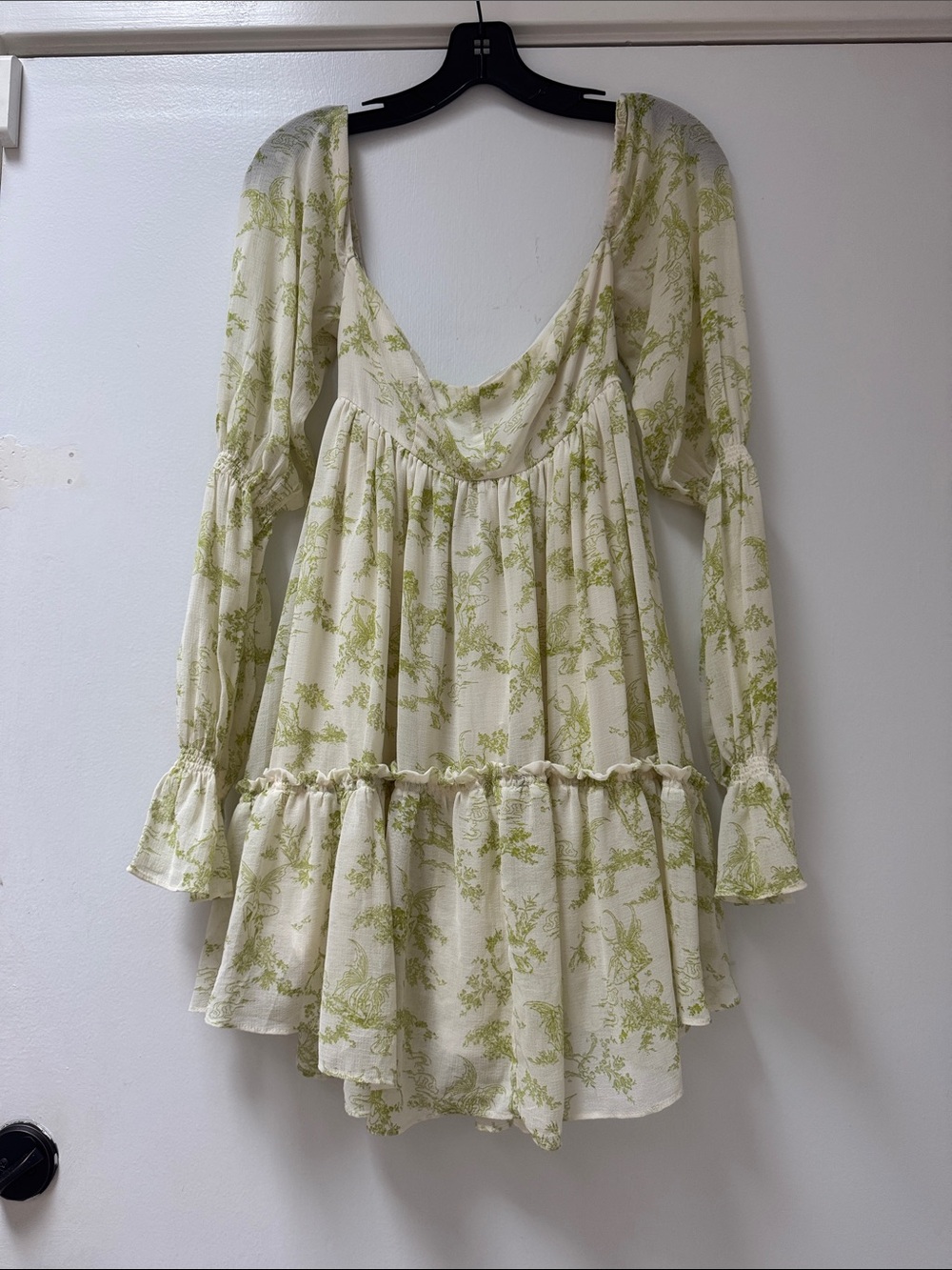 Urban Outfitters Cream Ruffle-Trim Sundress